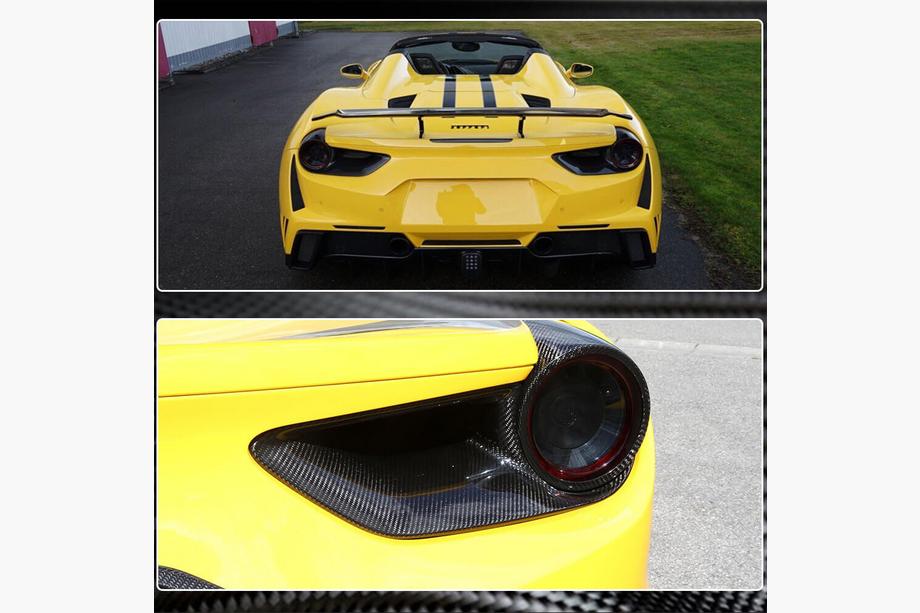 Ferrari 488 GTB 2015–2019 Kryty zadných svetiel (2015-2017, karbón) Fotografia 4