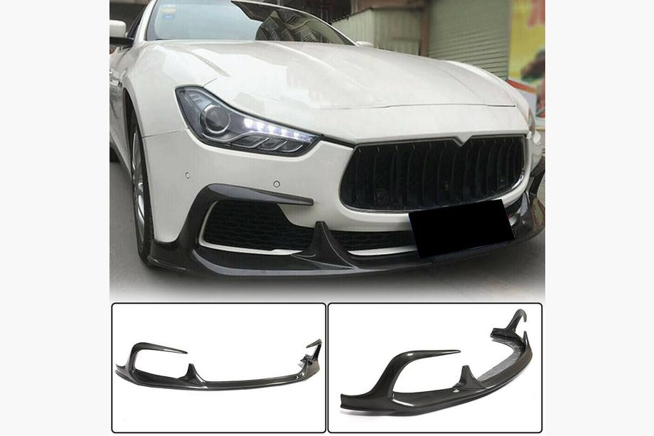 Maserati Ghibli 2013–2023 Líšta na predný nárazník Lip V1 (pre Base/S/S Q4 2013-2017, karbón) Image