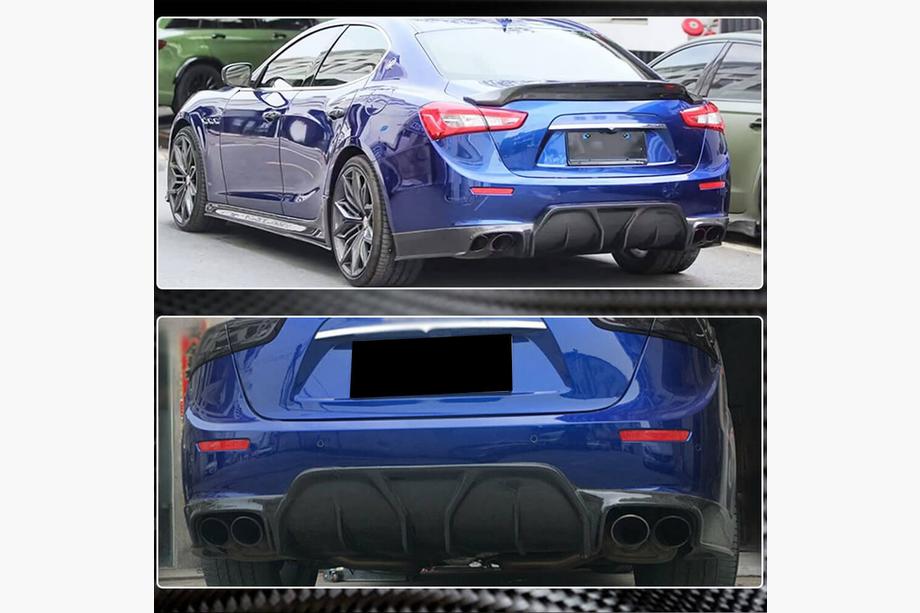 Maserati Ghibli 2013–2023 Difúzor zadného nárazníka (pre Base/S/S Q4 2014-2017, karbón) Fotografia 4