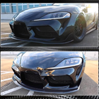 Toyota Supra 2019– Lišta na predný nárazník Lip V1 (karbón) fotografia 6