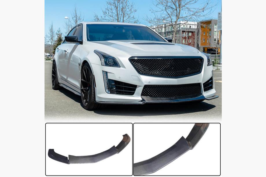 Cadillac CTS 2013–2019 Lip na predný nárazník Lip V2 (pre CTS V Sedan 2016-2019, karbón) Fotografia 1