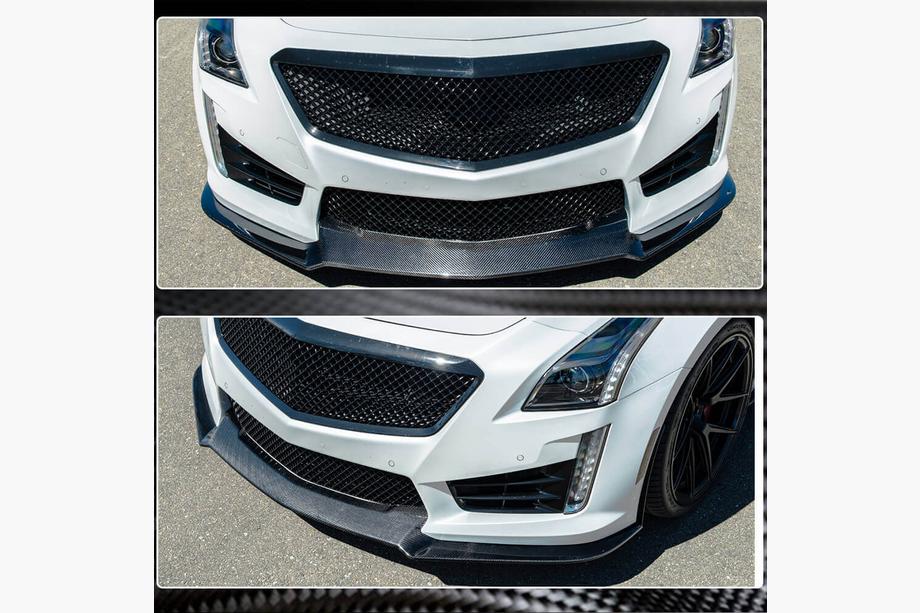 Cadillac CTS 2013–2019 Lip na predný nárazník Lip V2 (pre CTS V Sedan 2016-2019, karbón) Fotografia 3