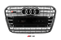Audi A6 C7 2011–2017 Predná čierna maska chladiča s chrómovým rámikom S-style (2011-2014) fotografia 1