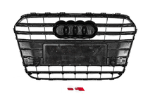 Audi A6 C7 2011–2017 Predná čierna maska chladiča s chrómovým rámikom S-style (2011-2014) fotografia 4
