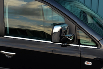 Volkswagen Caddy 2004–2010 Spodné lišty okien (nerez) Predné, Carmos – turecká oceľ fotografia 1