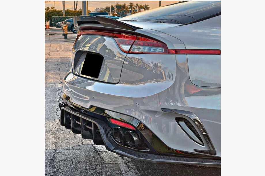 Kia Stinger 2017–2023 Lišta na zadný nárazník (2017-2020, karbón) Fotografia 3
