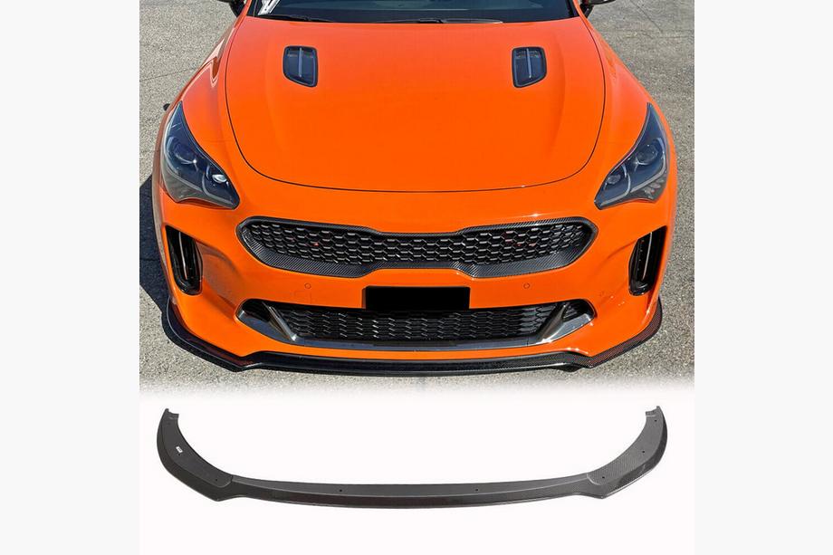 Kia Stinger 2017–2023 Predný lip spojler na nárazník (Karbon) Image