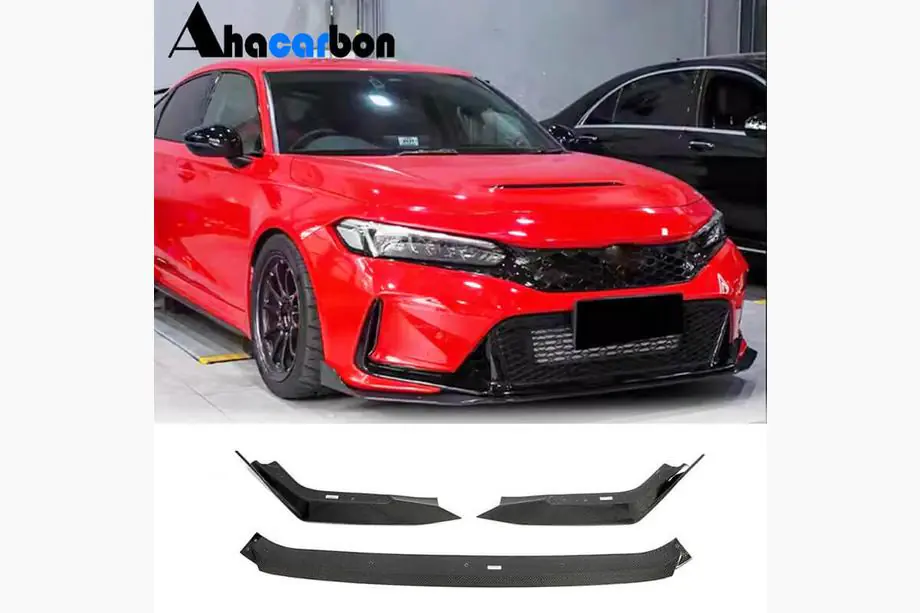 Honda Civic HB 2021– Predný nárazníkový lip spojler Lip V2 (karbón) Image