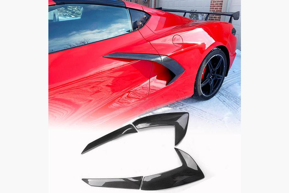 Chevrolet Corvette C8 2019– Karbonové kryty zadných blatníkov (2019-2022, Carbon) Fotografia 1