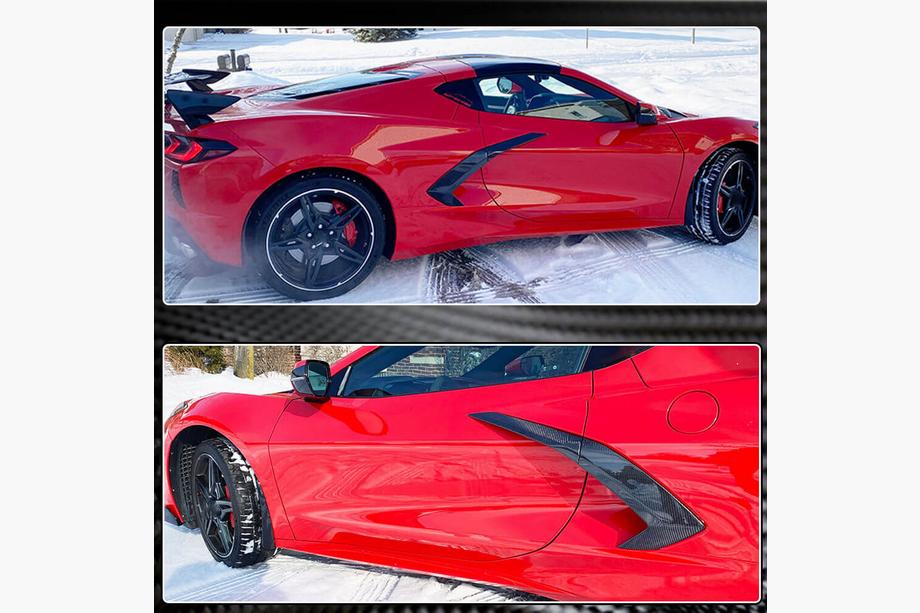 Chevrolet Corvette C8 2019– Karbonové kryty zadných blatníkov (2019-2022, Carbon) Fotografia 4