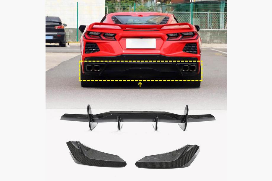 Chevrolet Corvette C8 2019– Difúzor zadného nárazníka V1 (2019-2022, Karbón) Image