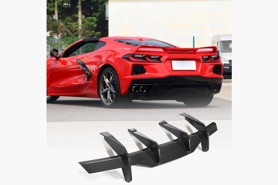 Chevrolet Corvette C8 2019– Difúzor zadného nárazníka V2 (2019-2022, Karbón) Fotografia 1