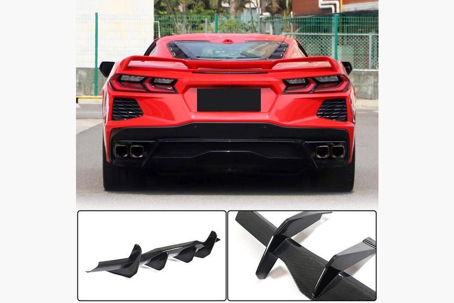 Chevrolet Corvette C8 2019– Difúzor zadného nárazníka V2 (2019-2022, Karbón) Fotografia 2