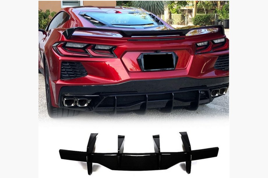 Chevrolet Corvette C8 2019– Difúzor zadného nárazníka V2 (2019-2022, Karbón) Fotografia 7