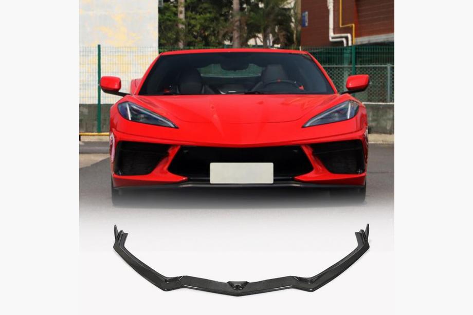 Chevrolet Corvette C8 2019– Predný lip spojler na nárazník (Karbon) Image