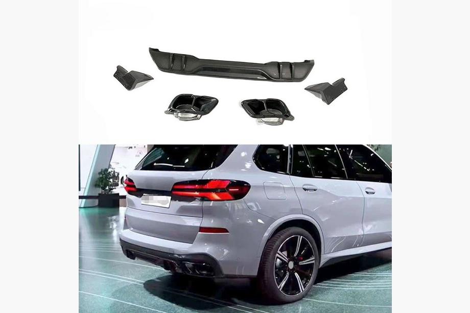 BMW X5 G05 2019–2026 Paradigma difúzor zadného nárazníka (pre M-Sport, 2023+, pravý karbón) Image