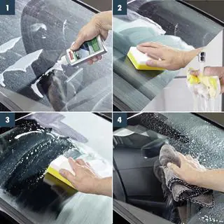 Intenzívna leštenka-čistič skla 250 ml SONAX Scheiben Reinigungs Politur intensiv fotografia 4