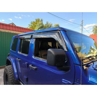 Okenné deflektory Niken Luxury (4 ks) Jeep Wrangler 2018– fotografia 4