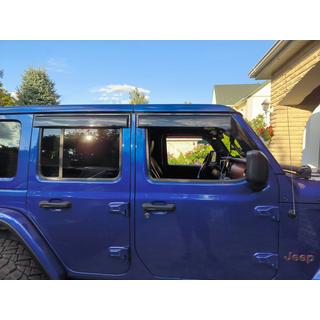 Okenné deflektory Niken Luxury (4 ks) Jeep Wrangler 2018– fotografia 1