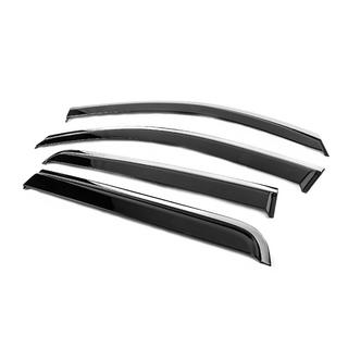 Okenné deflektory s chrómovou lištou Niken Luxury (2011-2015, 4 ks) Toyota Hilux 2006–2015 fotografia 2