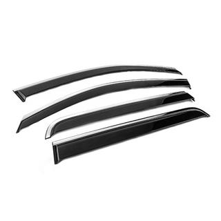 Okenné deflektory s chrómovou lištou Niken Luxury (2011-2015, 4 ks) Toyota Hilux 2006–2015 fotografia 3