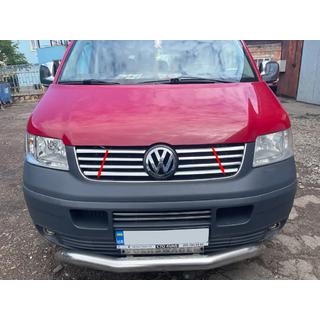 Lemovanie mriežky chladiča (nerezová oceľ) Volkswagen T5 Transporter 2003–2010 fotografia 3
