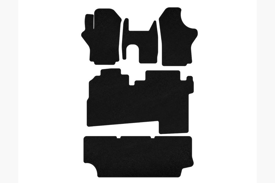 Hyundai H200, H1, Starex 1998–2007 Deluxe textilné koberce do interiéru (2004-2007, 3 rady, 8-miestne, čierne) Image