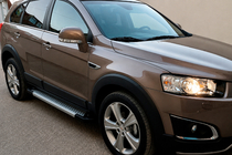 Opel Antara 2006–2017 Bočné nášľapy Allmond Grey (2 ks, hliník) 2007-2015 fotografia 1