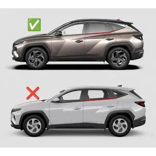 Deflektory okien (4 ks, HIC) Hyundai Tucson NX4 2021– fotografia 1