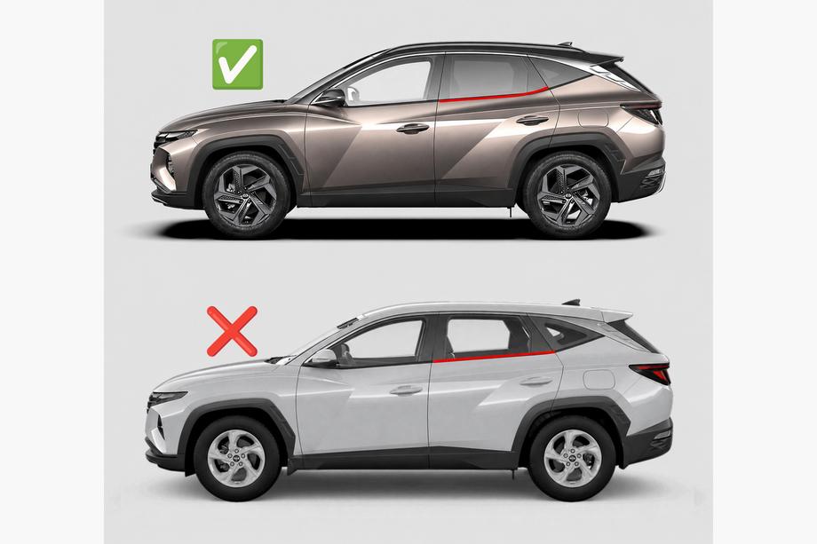 Hyundai Tucson NX4 2021– Deflektory okien (4 ks, HIC) Image