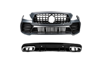 Mercedes C-class W205 2014–2021 Kompletný bodykit so zadným difúzorom (dizajn Black Mamba C63GT) fotografia 3