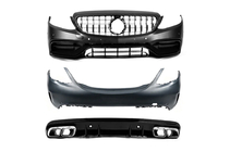 Mercedes C-class W205 2014–2021 Body kit s kompletným zadným nárazníkom (AMG C63-designs 2018-2021) fotografia 1