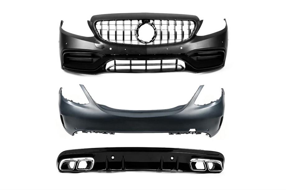 Mercedes C-class W205 2014–2021 Body kit s kompletným zadným nárazníkom (AMG C63-designs 2018-2021) Image