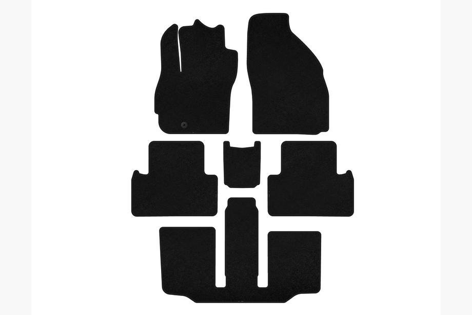 Mazda 5 2005–2009 Prémiové textilné koberce (3 rady, 7-miestne, čierne) Image