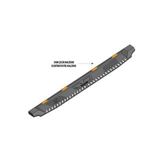 Bočné prahy Dakar V1 s LED (2 ks, kov) fotografia 3