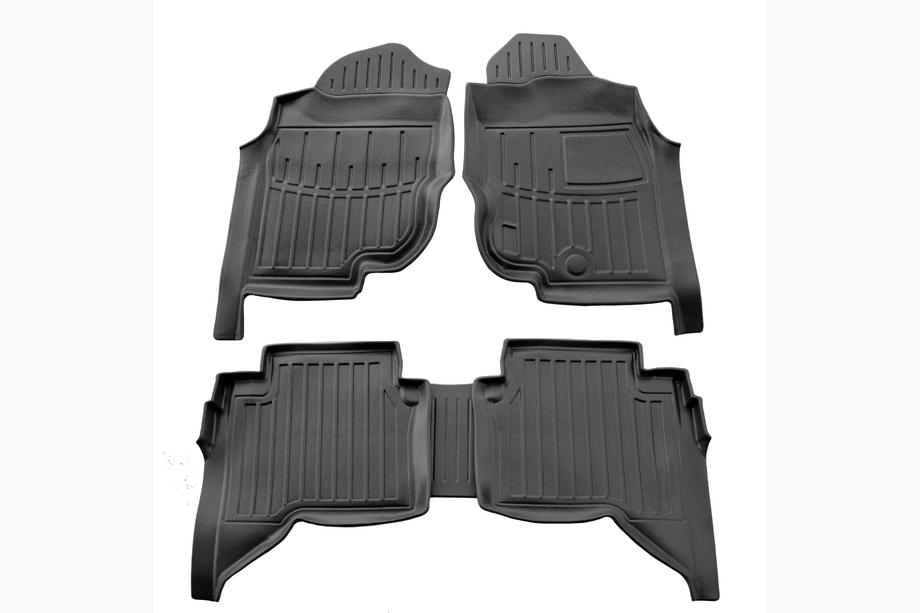 Toyota Hilux 2006–2015 Stingray 3D gumové rohože do interiéru (pravostranné riadenie, Crew Cab, 5 ks) Image