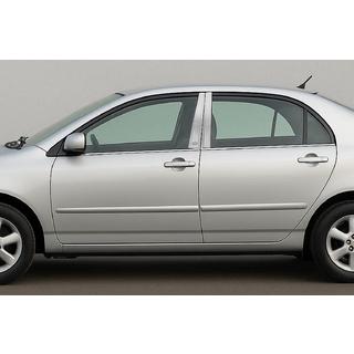 Chrómové lišty na stĺpiky dverí (4 ks, nerez) Toyota Corolla 2002–2007 fotografia 1