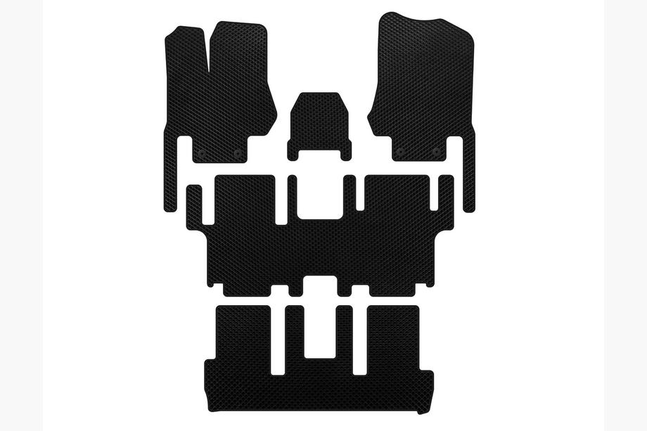 Nissan Quest 2011–2017 EVA rohože do interiéru (3 rady, 7-miestne, čierne) Image