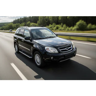 Bočné prahy Maydos V1 (2 ks, hliník ↗ nehrdzavejúca oceľ) Chery Tiggo 1 2005–2016 fotografia 1