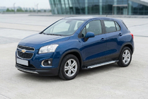 Chevrolet Trax 2012–2023 Bočné nášľapy Allmond Grey (2 ks, hliník) fotografia 2