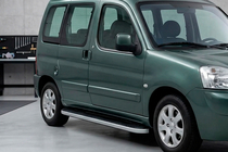 Peugeot Partner 1996–2008 Bočné nášľapy Tayga Grey (2 ks, hliník) fotografia 1