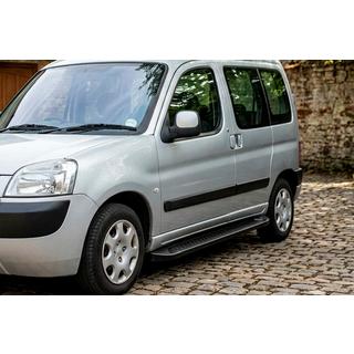 Bočné nášľapy Allmond Black (2 ks, hliník) Peugeot Partner 1996–2008 fotografia 1