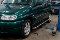 Peugeot Partner 1996–2008 Bočné prahy Maydos V1 (2 ks, hliník ↗ nehrdzavejúca oceľ) fotografia 1
