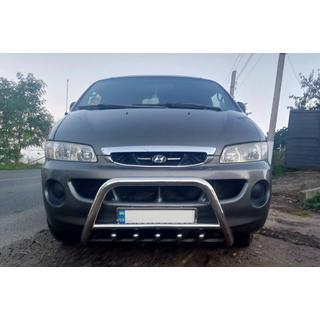 Predný ochranný rám WT003 (nerez) Hyundai H200, H1, Starex 1998–2007 fotografia 1