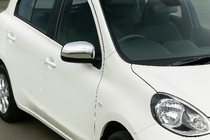 Nissan Note 2012–2020 Nerezové kryty spätných zrkadiel (2 ks) OmsaLine – talianska nehrdzavejúca oceľ fotografia 1