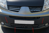 Nissan Primastar 2002–2014 Chrómové lišty na spodnú mriežku (6 ks, nerez) fotografia 1