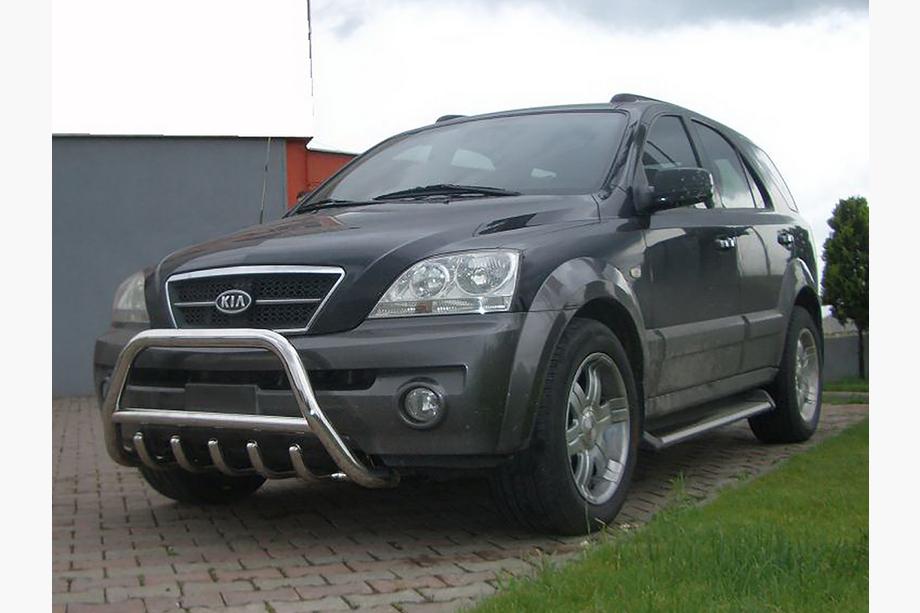 Kia Sorento I BL 2002–2009 Predný ochranný rám WT003 (nerez) Fotografia 2