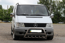 Mercedes Vito W638 1996–2003 Predný ochranný rám WT003/4 (nerez) s nápisom, 60 mm fotografia 4