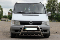 Mercedes Vito W638 1996–2003 Predný ochranný rám WT003/4 (nerez) s nápisom, 60 mm fotografia 3