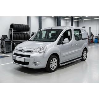 Bočné prahy Maydos V1 (2 ks, hliník ↗ nehrdzavejúca oceľ) Citroen Berlingo 2008–2018 fotografia 1